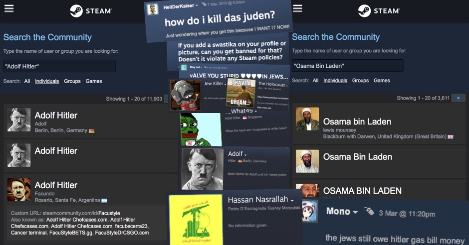 Online gaming community infested with Jew hatred, as Islamists and
