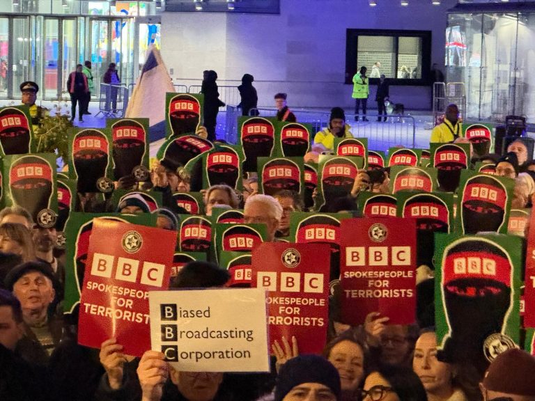 CAA protest outside the BBC on 25th February 2025