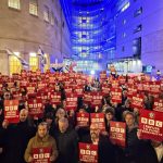 CAA demonstration outside BBC