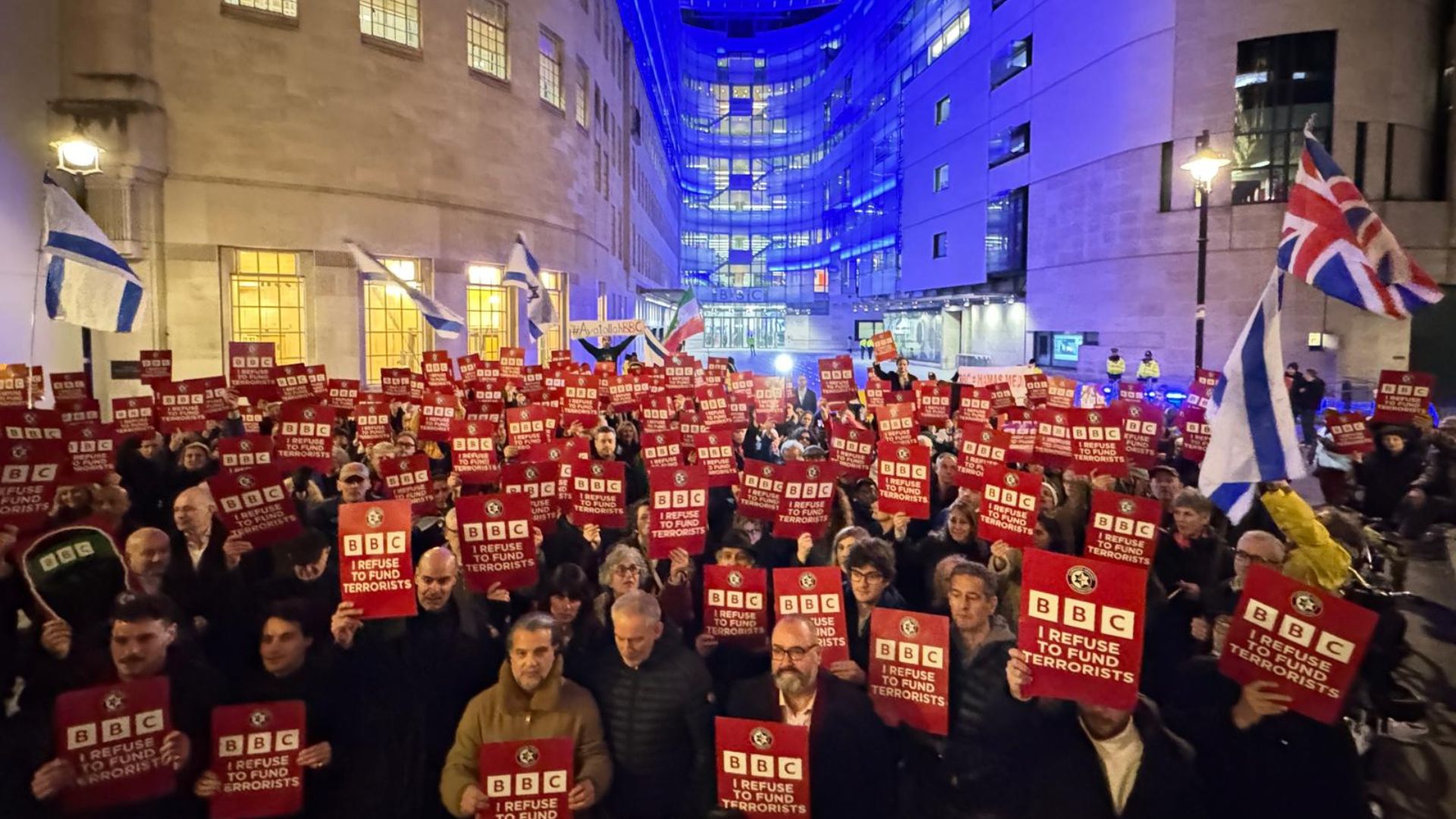 CAA demonstration outside BBC