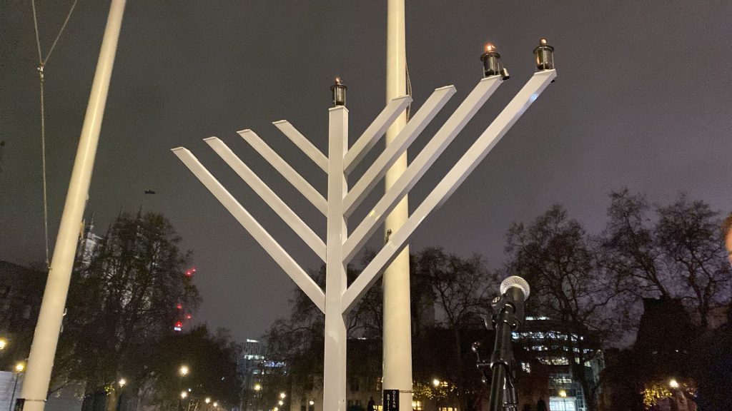 Light up London event in Parliament Square, December 2025