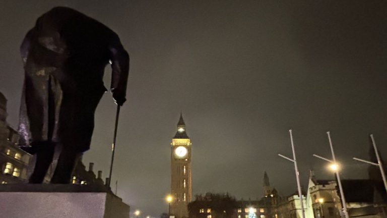 Light up London under the shadow of Sir Winston Churchill