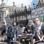 Palestine protest outside Parliament