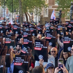 CAA rally outside Downing Street calls on the Prime Minister to present a plan to tackle antisemitism
